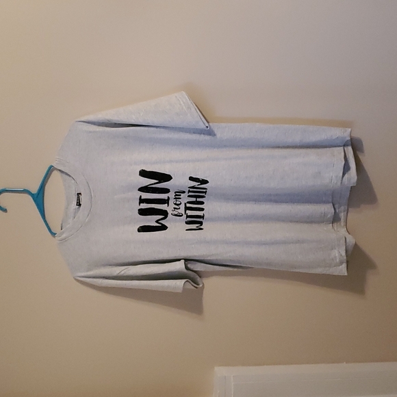 screen stars best Tops - Screen Stars best brand light gray t-shirt with saying Win from Within.